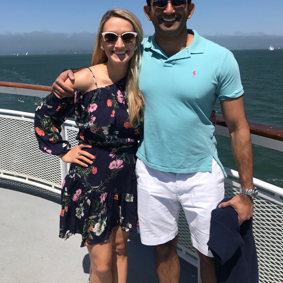 Parker “Clarisse” Floral 100% Silk Mini Dress with One Shoulder Size Small - Picture 6 of 7